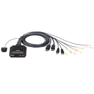 ATEN 2-Port USB DisplayPort Cable KVM Switch CS22DP