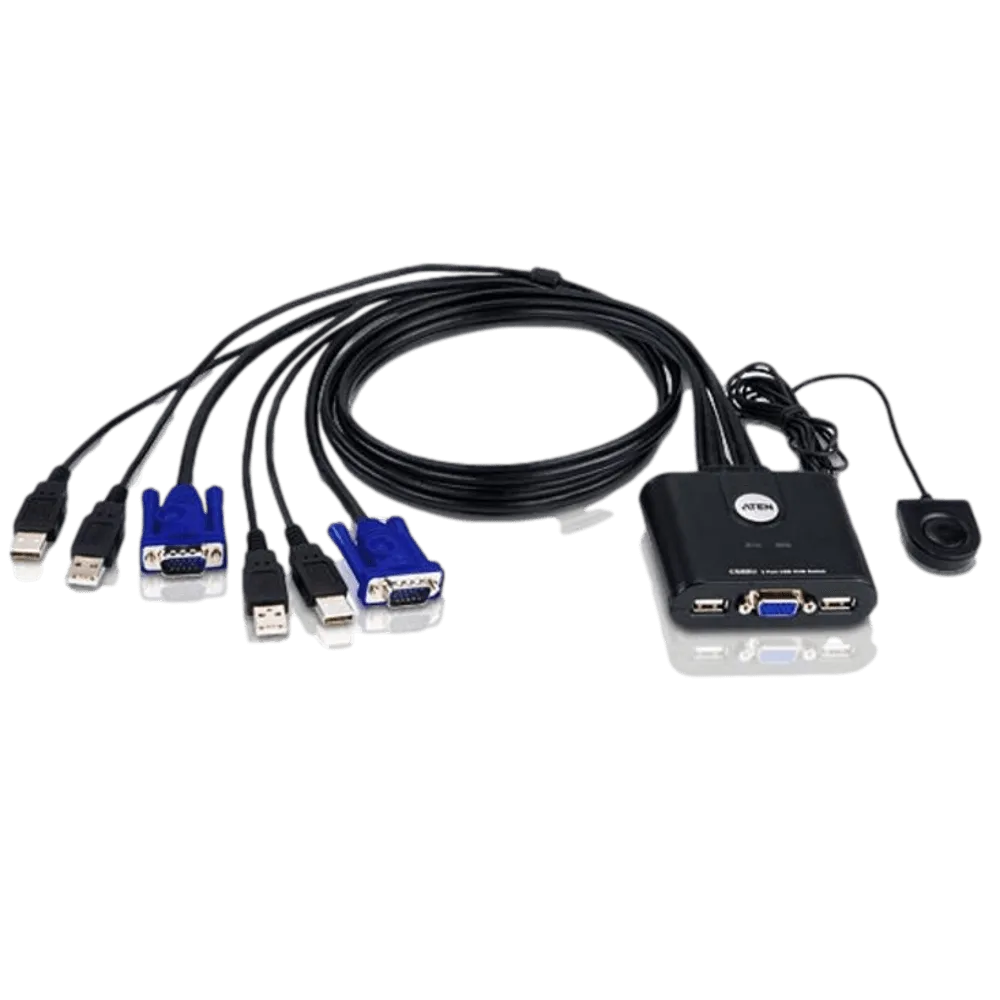 ATEN 2-Port USB VGA Cable KVM Switch CS22U