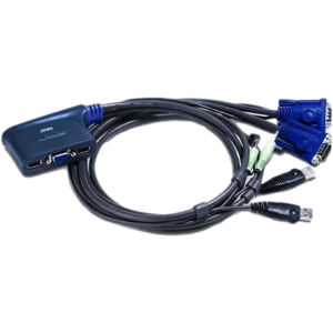 ATEN 2-Port USB VGA/Audio Cable KVM Switch CS62U