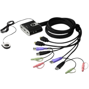 ATEN 2-Port USB HDMI/Audio Cable KVM Switch CS692