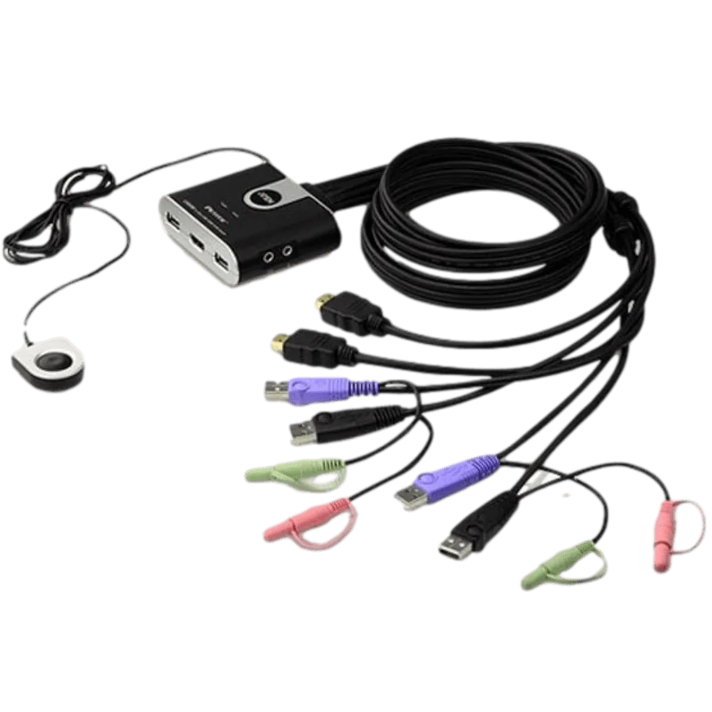 ATEN 2-Port USB HDMI/Audio Cable KVM Switch CS692