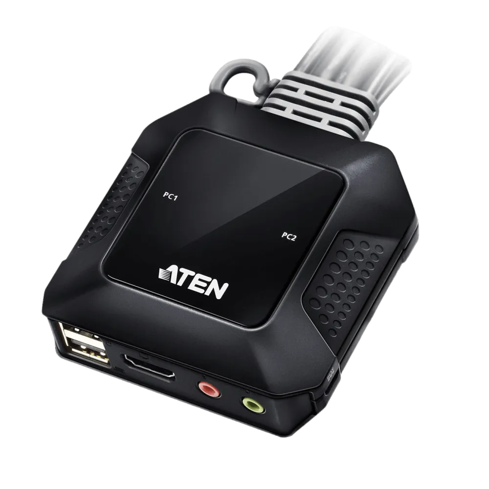 ATEN CS22H 2-Port USB 4K HDMI Cable KVM Switch with Remote Port - Image 6