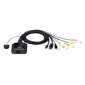CS52DP 2-Port USB-C DisplayPort Hybrid Cable KVM Switch